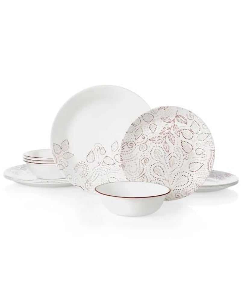 Ensemble de 12 pièces Corelle Leaf Stitch