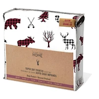 Safdie & Co. Ensemble De Draps 4PC Q Imprimé Faune