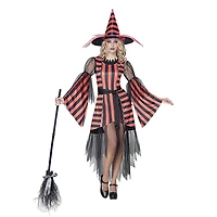 PARTYHOLIC STRIPED WITCH COSTUME (MEDIUM)