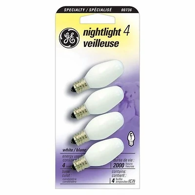 GE Lighting Canada Ge 4W Nightlight Light Bulb 4 Pack