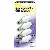 GE Lighting Canada Ge 4W Nightlight Light Bulb 4 Pack