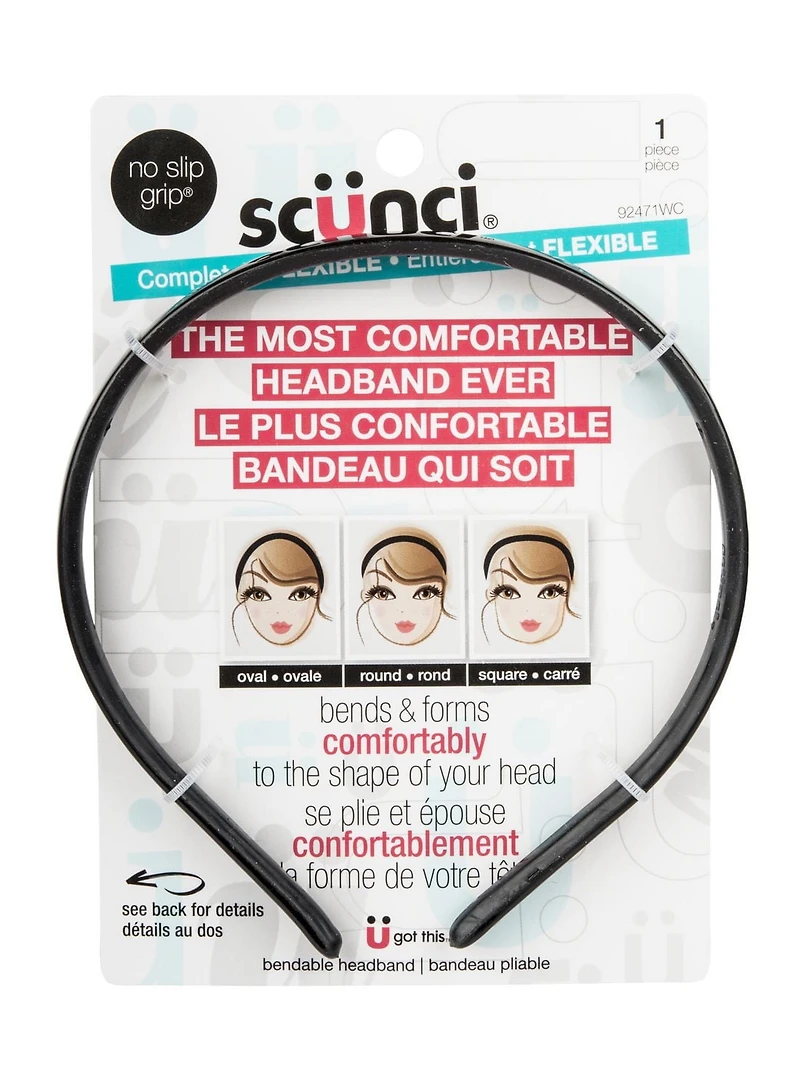 Scünci The Most Comfortable Headband, Ever!, 1Pk  Bendable Headband
