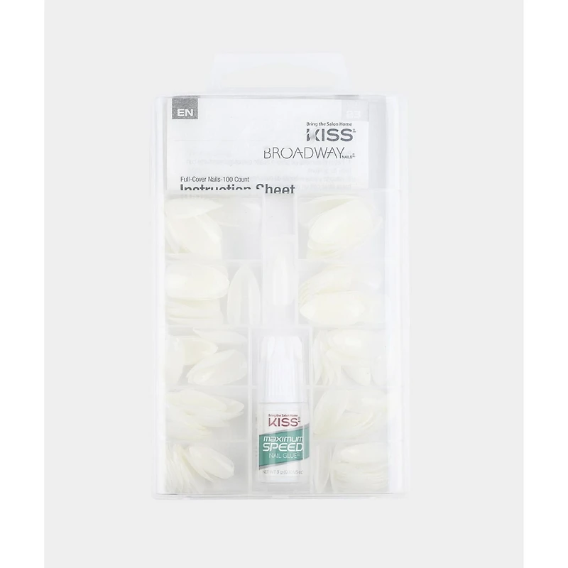 Kiss 100 faux ongles - Longs, modèle Stiletto Allure et longueur parfaites.