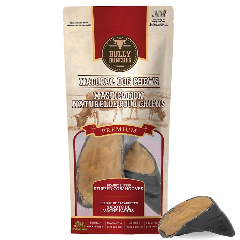 Peanut Butter Stuffed Cow Hooves, Stuffed hooves for dogs