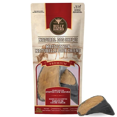 Peanut Butter Stuffed Cow Hooves, Stuffed hooves for dogs