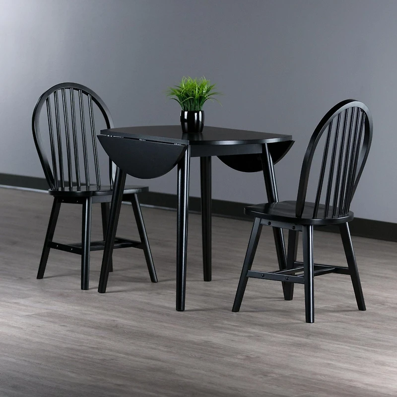 Moreno 3pc Drop Leaf Dining Table with Chairs