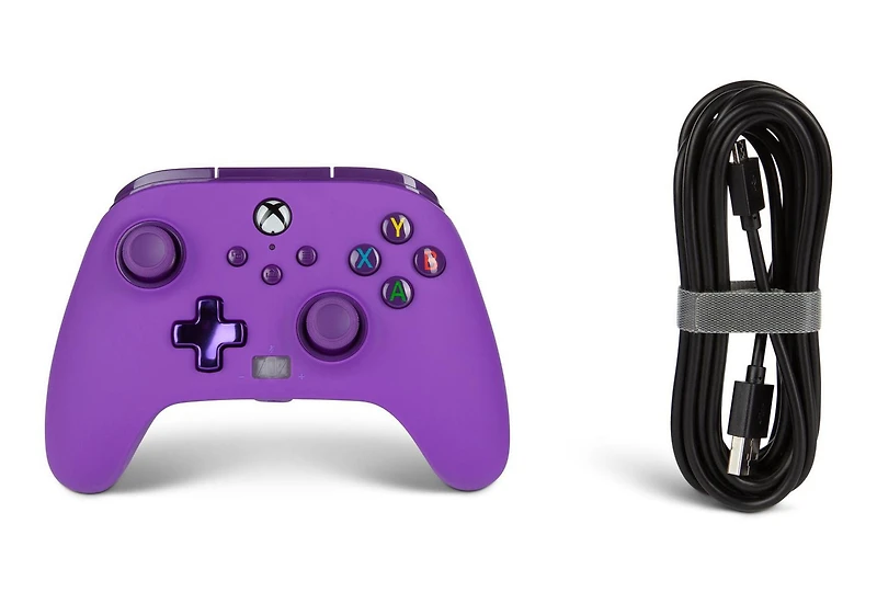 Manette filaire améliorée pour Xbox Series X|S de PowerA – Pourpre royale