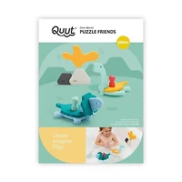 Quut - Puzzle Friends Monde Dino - Thème Dinosaure Aquatique - Mousse Douce - 12 Pièces - 10 Mois+ - Jouet Éducatif avec Marionnettes à Doigt - Stimule l'Imagination, le Vocabulaire & les Compétences