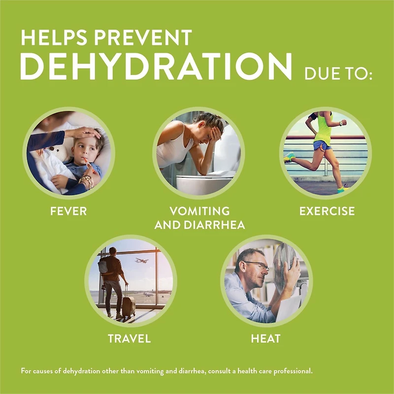 Pedialyte , Bâtonnets de Poudre d'Électrolytes, Solution de Réhydratation Orale, Pomme, 8x8.5g Bâtonnets