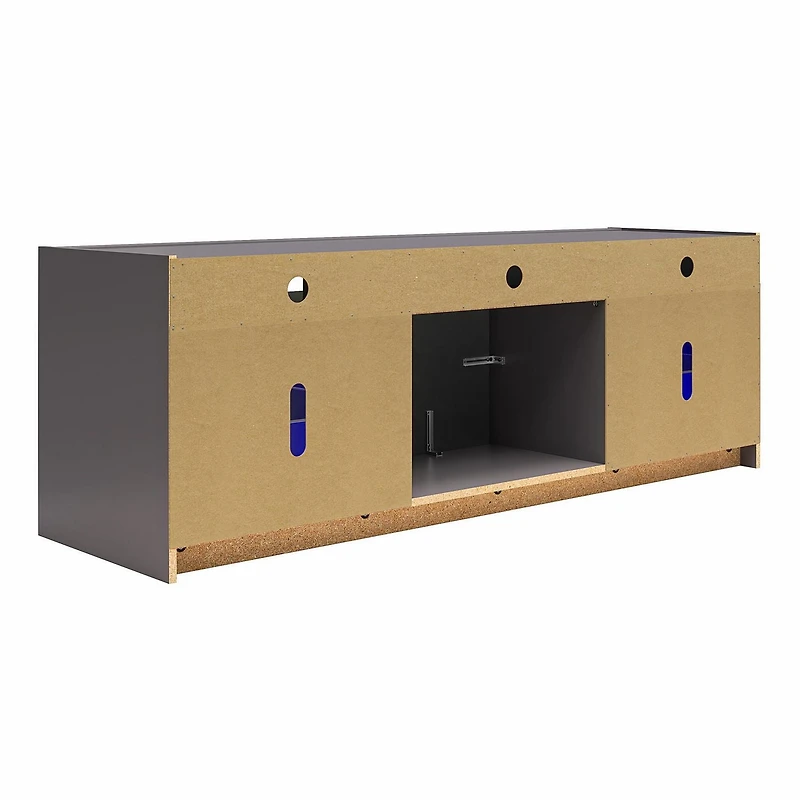 Ameriwood Home Luna Electric Fireplace TV Stand for TVs up to 65", Graphite Gray