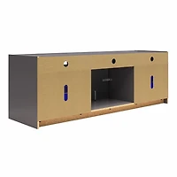 Ameriwood Home Luna Electric Fireplace TV Stand for TVs up to 65", Graphite Gray