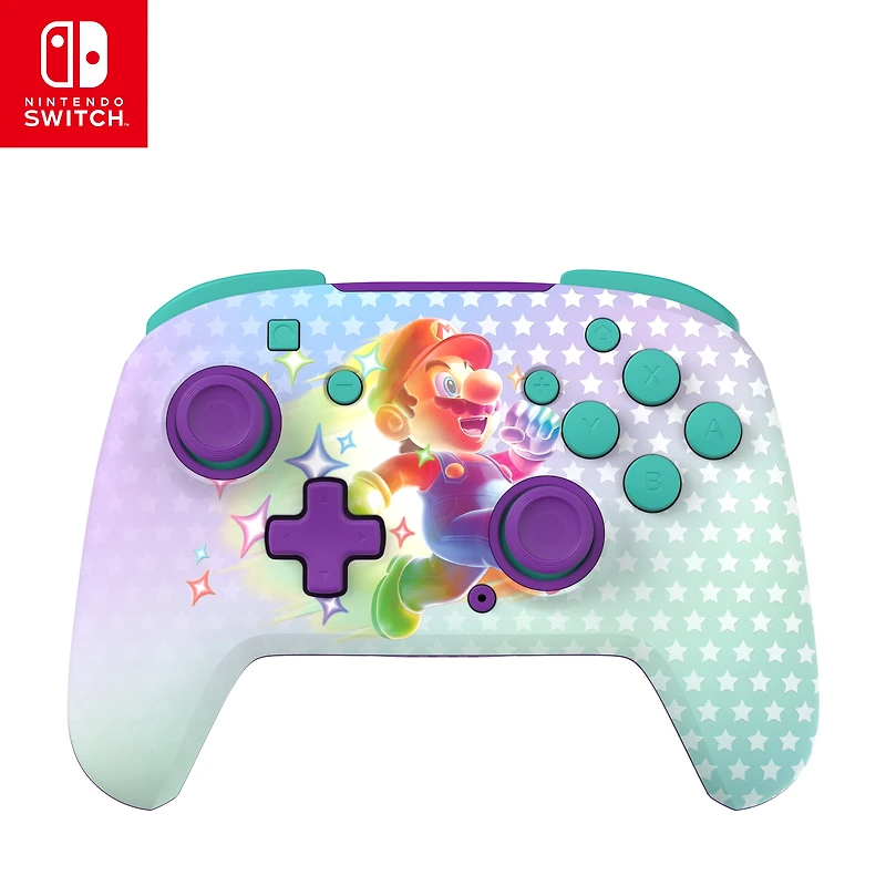 Rematch™ Wireless Controller: Invincible Mario – Officially licensed Nintendo wireless controller for casual and competitive gaming, Enhance your gaming experience with the officially licensed Nintendo Rematch Wireless Controller, featuring a Super Mario design with glow-in-the-dark functionality and built-in motion controls.