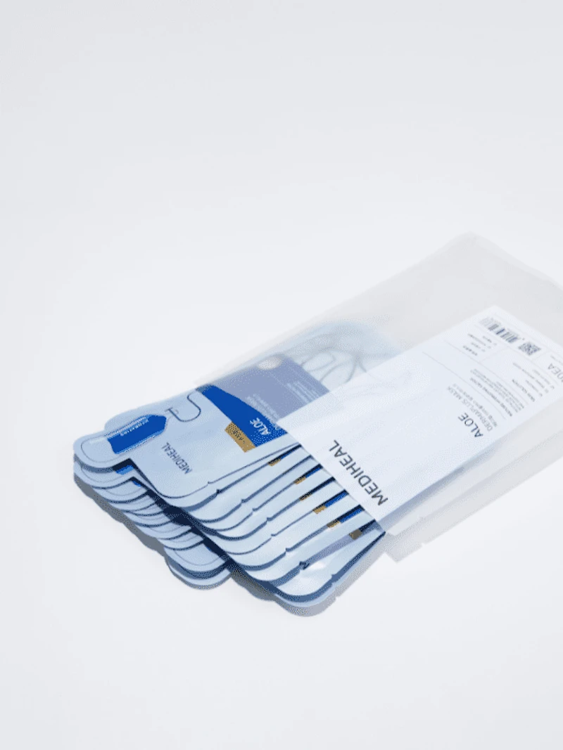 Masque à l'aloe vera Mediheal Dermaplus 22 ml - 1 boîte / 10 pièces