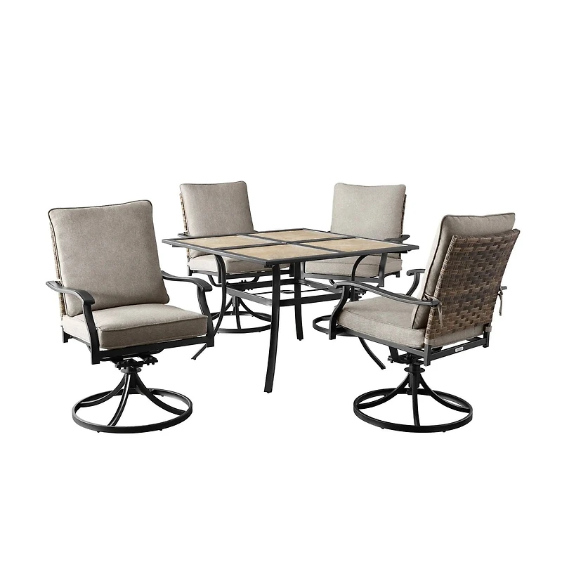 Ensemble table et chaises 5 pièces pour patio Elmdale Better Homes & Gardens - Gris