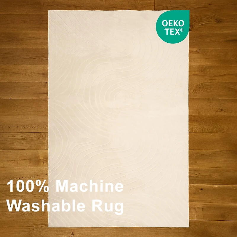 ECARPET Somos Machine Washable Contemporary/Modern Runner Rug for Living Room, Bedroom, Dining Room, Entrance, Hallway and More