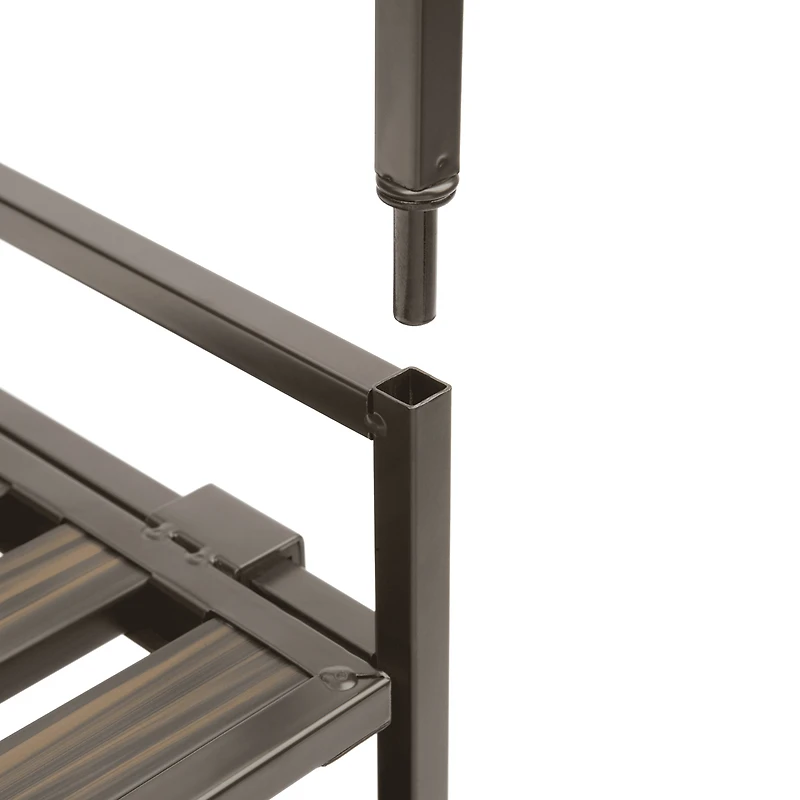 Seville Classics 3 Tier Resin-Wood Shoe Rack