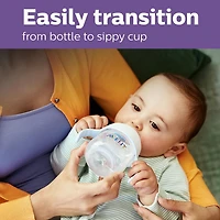 Philips Avent Natural Trainer Sippy Cup with Natural Response Nipple and Soft Spout, Clear, 5oz, 1 pack, SCF263/01
