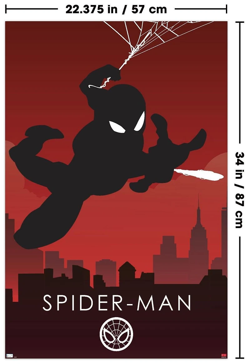 Marvel Heroic Silhouette - Spider-Man Wall Poster, 22.375" x 34"
