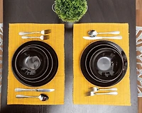 Set de 4 sets de table en coton classiques décontractés Fabstyles, lavables en machine, parfaits pour la cuisine et la table à manger ou les tables d'extérieur