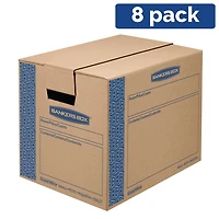 Bankers Box SmoothMove Prime Moving Boxes - Medium, 8 pack