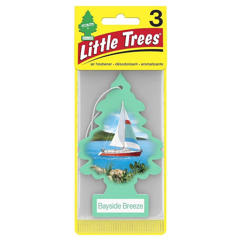 Assainisseur d'air LITTLE TREES Bayside Breeze 3-Pack Paq. de 3