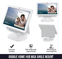 Wasserstein Adjustable Stand for Google Nest Hub Max - Made for Google Nest (Chalk)<br>