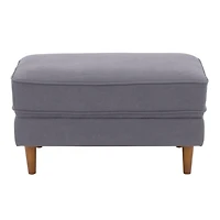 Pouf rembourré et polyvalent CorLiving Mulberry de style moderne du milieu du siècle avec pieds en bois