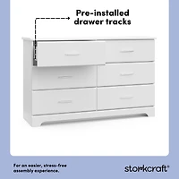 Storkcraft Brookside 6-Drawer Double Dresser