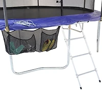 SKYWALKER TRAMPOLINES Échelle de trampoline d'extérieur à large marche, crochet universel à 2 marches, accessoires de trampoline pour enfants, sac de rangement pour chaussures