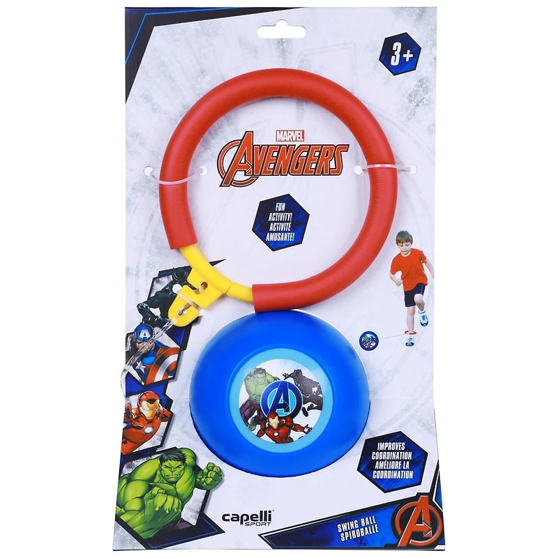 Spiroballe avec groupe Marvel Avenders – Bleu/rouge