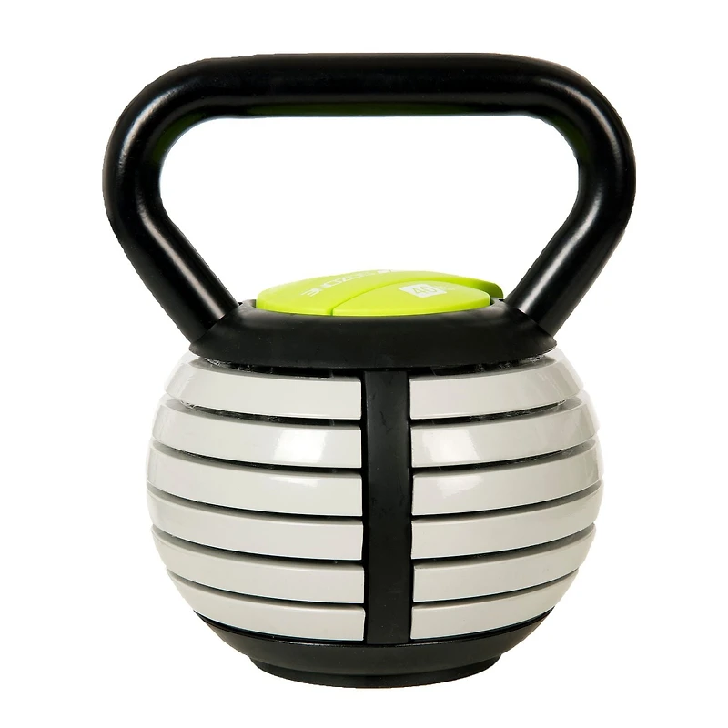 Haltère russe réglable 5 lb-40 lb GoZone – Noir/gris/vert Conception compacte