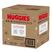 Huggies Skin Essentials Baby Diapers, Size 1 (8-14 lbs), 204 Count