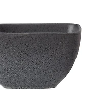 Better Homes & Gardens Dark Gray Square-Shaped Stoneware Cereal Bowl, Dinner bowl is 100% ceramic stoneware with a reactive glaze finish. Designed in a trendy shade of dark gray. Dishwasher and microwave safe.