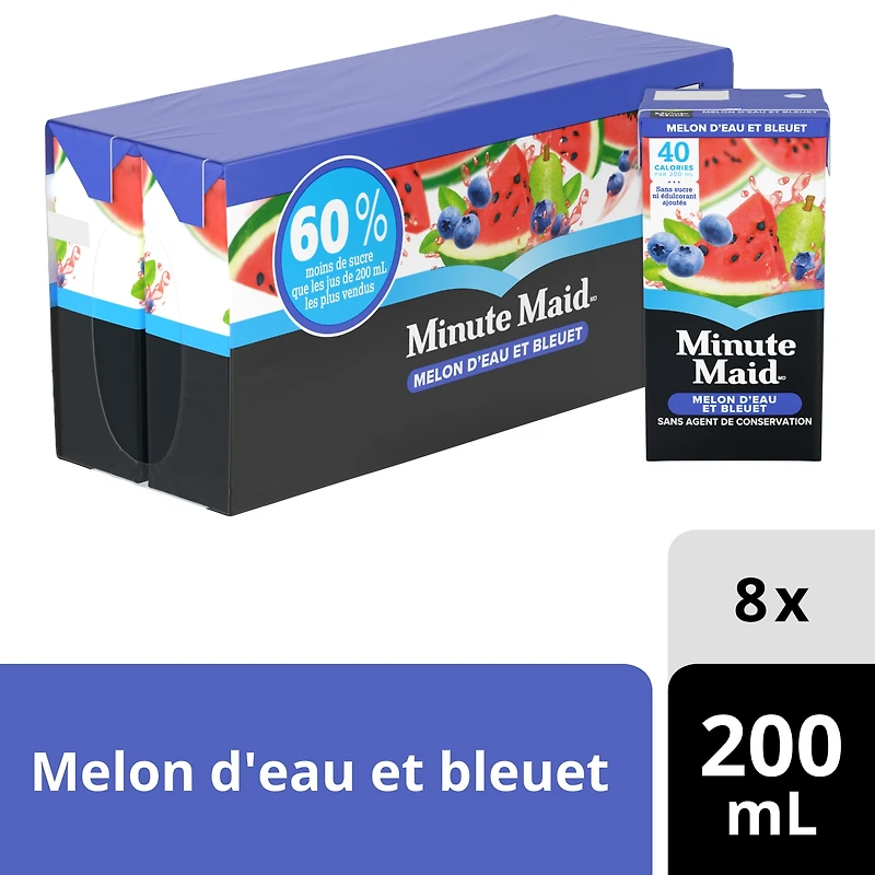 Minute Maid Myrtille pastèque, 200 ml, paquet de 8 200 x ml