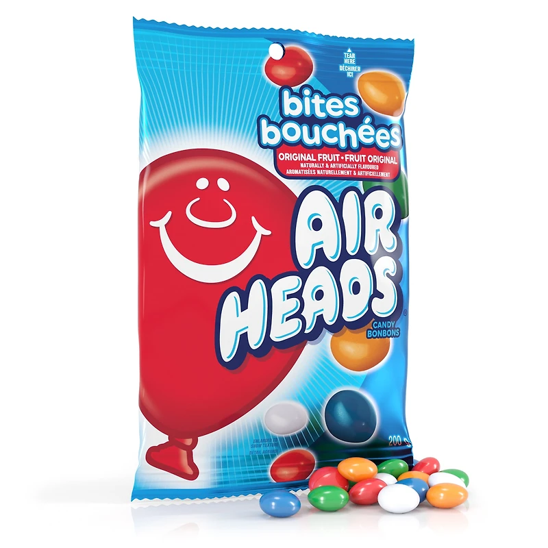 Bouchées Airheads, Bonbons fruit original, 200g E-AIR HEADS AH BOUCHES DE FRUITS