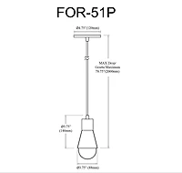Fortuna 1 Light Pendant - Matte Black