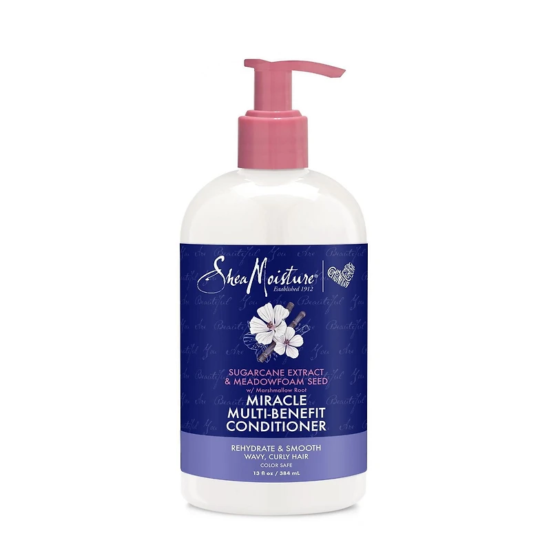 Revitalisant sans silicones ni sulfates SheaMoisture Extrait de canne à sucre et graines d'écume des prés pour cheveux secs