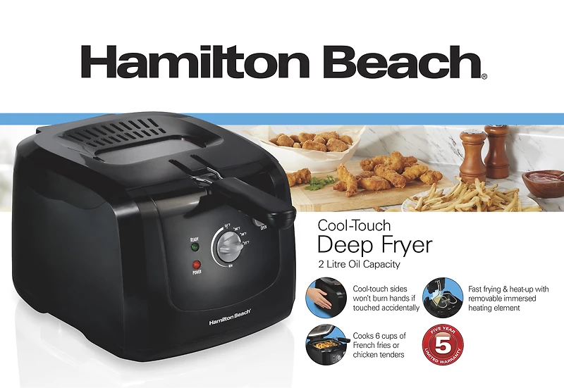 Hamilton Beach® Cool-Touch Deep Fryer, Black