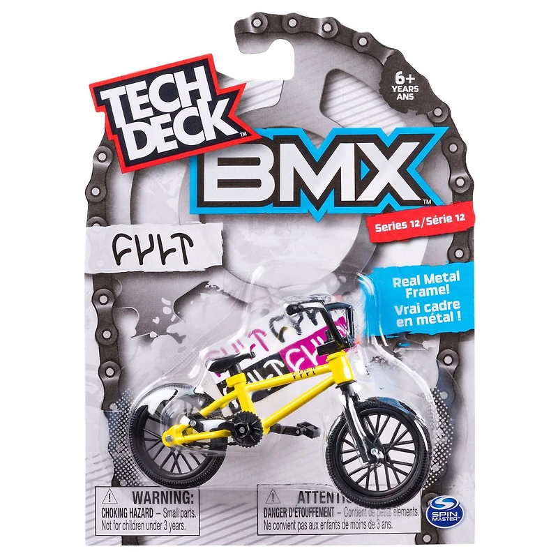 Tech Deck - Finger BMX - Cult – Jaune/Noir – Séries 12