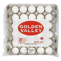 Golden Valley gros oeufs blancs paquet de 30