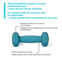 Ensemble d'haltères en néoprène de 1,8 kg (0,9 kg chacun)