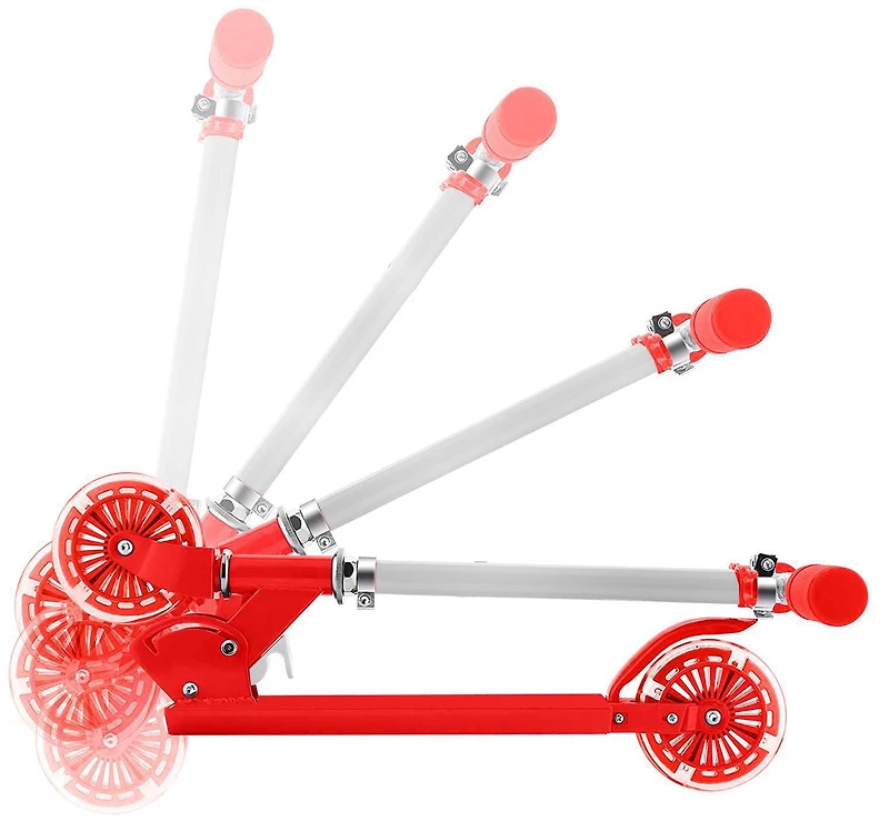 Rugged Racers Two Wheel Kids Scooter with Red Heart Design