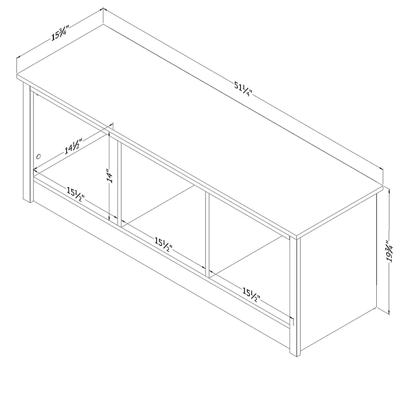 Mudroom bench with storage from the collection Toza South Shore