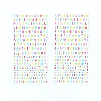 CRAFTY & CO. Alphabet Stickers Black, 518 pcs, 2 Sheets, ALPHA STKR 518PC COL