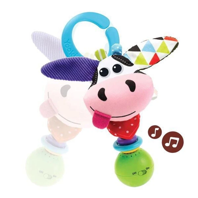 Hochet 'Shake me' Vache. Hochet électronique (piles incluses)