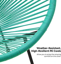 Songmics 3-Piece Acapulco Patio Furniture Set, Green
