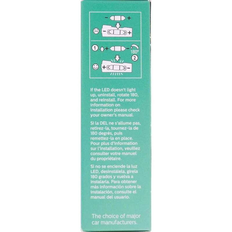 Philips 6411 Ultinon LED, blanc,Ampoule d’intérieur de voiture, paquet de 1