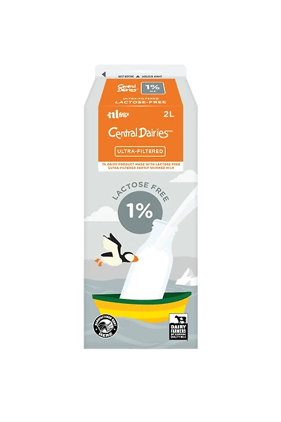 Lait 1 % sans lactose ultra-filtré