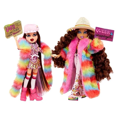 Poupées-mannequins BratzMD x JimmyPaul de série spéciale, paquet de 2 LGBTQ+, RoxxiMC et NevraMC