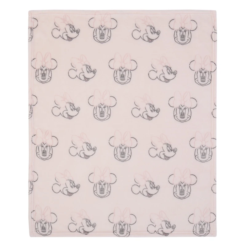 Minnie Mouse Couverture pour Bébé à Imprimé Intégral, Nourrisson Fille, Rose